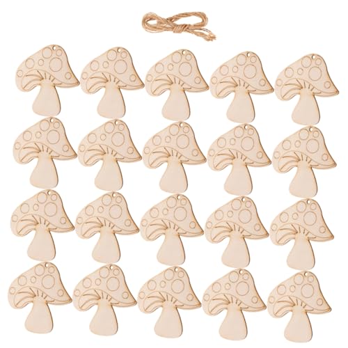 Gogogmee 20 Stück Teiliges Holzpilz Anhänger Unbehandelte Holzschnittmuster für DIY Bastelprojekte für Kinderhobbys und Kreative Farbgestaltungen Gogogmee 20 Stück Teiliges Holzpilz Anhänger Unbehandelte Holzschnittmuster für DIY Bastelprojekte für Kinderhobbys und Kreative Farbgestaltungen von Gogogmee