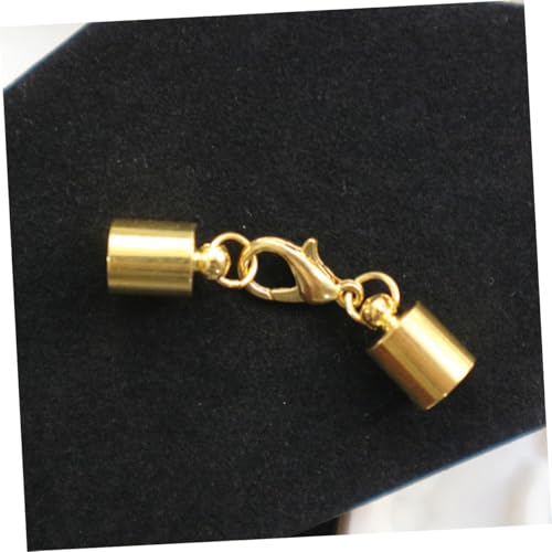 Gogogmee 20 Stück Teiliges Lederband Verschluss Stabile Karabinerverschlüsse mit Loch Vielseitig Einsetzbar für Armband und Halskette DIY Schmuckherstellung Langlebig und Einfach zu von Gogogmee