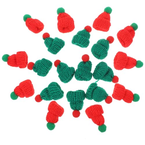Gogogmee 20 Stück Teiliges Miniatur Weihnachtsmützchen Gestrickt Rot Grün DIY Bastelzubehör für Weihnachtsdekoration Weihnachtsmann Hüte Weinflaschenüberzug Festliche Tischdeko Gogogmee 20 Stück Teiliges Miniatur Weihnachtsmützchen Gestrickt Rot Grün DIY Bastelzubehör für Weihnachtsdekoration Weihnachtsmann Hüte Weinflaschenüberzug Festliche Tischdeko von Gogogmee