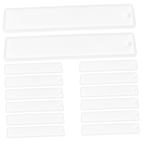 Gogogmee 20 Stück Teiliges Rechteckiges Silikon Lesezeichenform für DIY Epoxidharz Schmuck und Bastelprojekte Vielseitige Gießform für Individuelle Lesezeichen für Zuhause Schule und Büro von Gogogmee