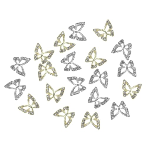 Gogogmee 20 Stück Teiliges Schmetterling Nagel Strasssteine aus Legierung Maniküre Nail Rhinestones für DIY Nagelkunst Leicht zu Verwenden für Party Hochzeit Weihnachten und Alltag Gogogmee 20 Stück Teiliges Schmetterling Nagel Strasssteine aus Legierung Maniküre Nail Rhinestones für DIY Nagelkunst Leicht zu Verwenden für Party Hochzeit Weihnachten und Alltag von Gogogmee
