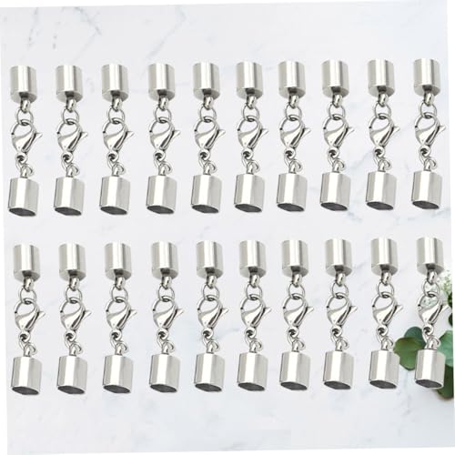 Gogogmee 20 Stück Teiliges Schmuckverschluss Lobster Karabiner für Lederband Loch Vielseitiger Fastener für Armband und Halskette Robust und Einfach zu Bedienen von Gogogmee
