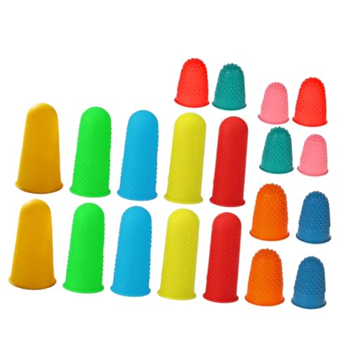 Gogogmee 20 Stück Teiliges Silikon Finger Cover Rutschfeste Verschleißfeste Fingerschutzkappen Multifunktional für Küche Garten Handwerk Wiederverwendbar Waschbar Komfortabel für von Gogogmee