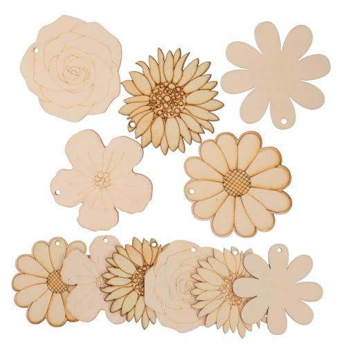 Gogogmee 20 Stück Teiliges Unbemalte Holzblumen für DIY Bastelprojekte Handgemachte Cartoon Sonnenblumen Ornamente zum Anmalen und Dekorieren für Aufhängeschnur Gogogmee 20 Stück Teiliges Unbemalte Holzblumen für DIY Bastelprojekte Handgemachte Cartoon Sonnenblumen Ornamente zum Anmalen und Dekorieren für Aufhängeschnur von Gogogmee