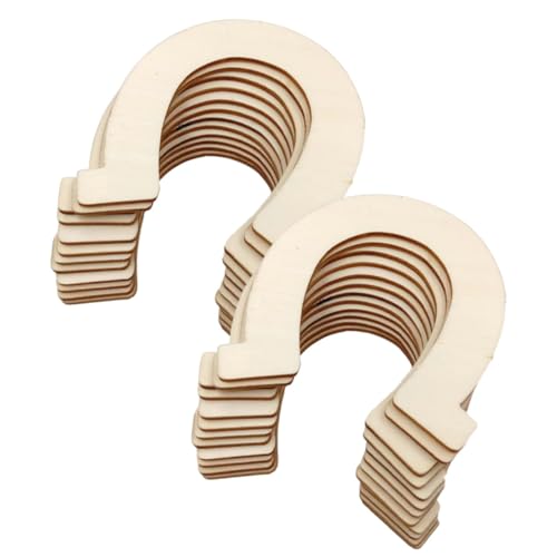 Gogogmee 20 Stück Teiliges Unvollendete Hölzerne Dekorationen zum Basteln DIY Home Decors Beidseitig Bemalbar Kreative Holzscheiben für Individuelle Handarbeiten und Wandanhänger von Gogogmee