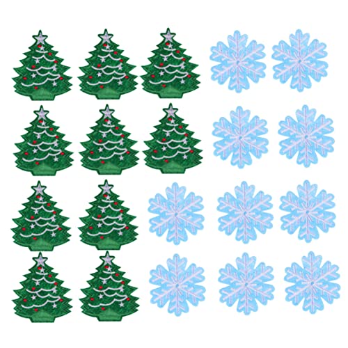 Gogogmee 20 Stück Teiliges Weihnachtsapplikationen mit Schneeflocken und Weihnachtsbaum Bestickte Bügelflicken Einfache Anbringung Vielseitige Kleidungspatches Kreative Textildekoration für Gogogmee 20 Stück Teiliges Weihnachtsapplikationen mit Schneeflocken und Weihnachtsbaum Bestickte Bügelflicken Einfache Anbringung Vielseitige Kleidungspatches Kreative Textildekoration für von Gogogmee
