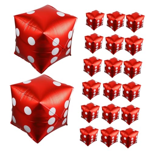 Gogogmee 20 Stück Teiliges Würfel aluminiumfolien Sechseckige Glänzende Party deko ballons Wiederverwendbar Leicht Aufzublasen für Herren geburtstage und Themenfeiern von Gogogmee