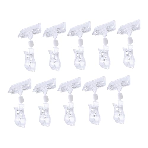 Gogogmee 20 Stück Transparente Doppelseitige Drehbare Schildhalter Clips Verstellbare Werbeaufsteller für Preisschilder Etiketten Namenskarten für Supermarkt Einzelhandel Regalhalterung Gogogmee 20 Stück Transparente Doppelseitige Drehbare Schildhalter Clips Verstellbare Werbeaufsteller für Preisschilder Etiketten Namenskarten für Supermarkt Einzelhandel Regalhalterung von Gogogmee