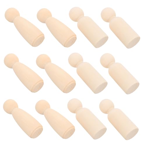 Gogogmee 20 Stück Unlackierte Holzfiguren für DIY Kunstprojekte Beige Fördert Kreativität und Motorische Fähigkeiten bei Kindern Gogogmee 20 Stück Unlackierte Holzfiguren für DIY Kunstprojekte Beige Fördert Kreativität und Motorische Fähigkeiten bei Kindern von Gogogmee