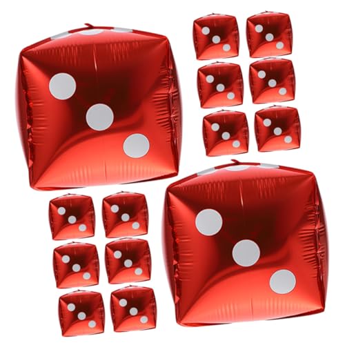 Gogogmee 20 Stück Würfel Luftballons Party Deko Aluminium Folienballons Thema Rot Würfel Deko für Geburtstagsfeier Festival Fotohintergrund Gogogmee 20 Stück Würfel Luftballons Party Deko Aluminium Folienballons Thema Rot Würfel Deko für Geburtstagsfeier Festival Fotohintergrund von Gogogmee