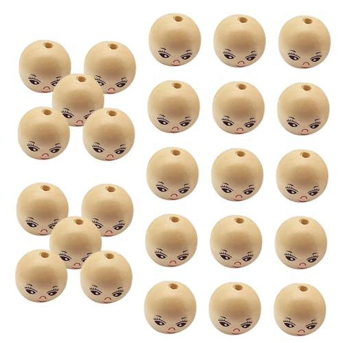 Gogogmee 20 Stücke Lächelndes Puppenkopf Holzperlen Lose Perlen Lächelndes Gesicht Perlen Holzperlen DIY Schmuck Zubehör Bambus Gogogmee 20 Stücke Lächelndes Puppenkopf Holzperlen Lose Perlen Lächelndes Gesicht Perlen Holzperlen DIY Schmuck Zubehör Bambus von Gogogmee