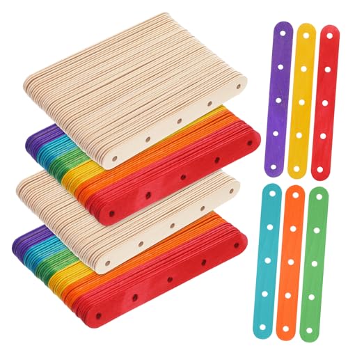 Gogogmee 200 Stk. Bunte Holz Eisstiele mit Löchern Natur Farbig Leichte Bastelstäbchen für DIY Kunst Schulprojekte Vielseitig Einsetzbar als Craft Sticks für Kreative Handarbeit Gogogmee 200 Stk. Bunte Holz Eisstiele mit Löchern Natur Farbig Leichte Bastelstäbchen für DIY Kunst Schulprojekte Vielseitig Einsetzbar als Craft Sticks für Kreative Handarbeit von Gogogmee