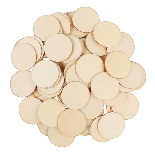 Gogogmee 200 Stk. Holzscheiben Dicke Runde Naturholzscheiben Unbehandelt Holzplättchen für Basteln DIY Handwerk Gravur Malerei Dekoration Gogogmee 200 Stk. Holzscheiben Dicke Runde Naturholzscheiben Unbehandelt Holzplättchen für Basteln DIY Handwerk Gravur Malerei Dekoration von Gogogmee