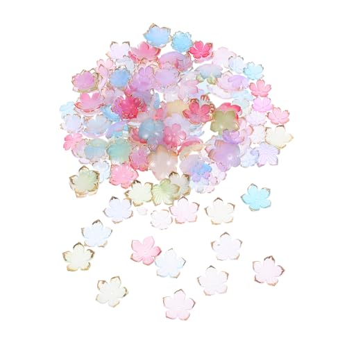 Gogogmee 200 Stück Acryl Blüten Perlenkappen für DIY Schmuckherstellung Leichte Langlebige Spacer Charms für Armbänder Halsketten Ohrringe Floral Schmuckzubehör für Handarbeiten von Gogogmee