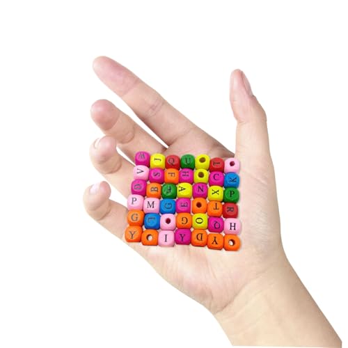 Gogogmee 200 Stück Bunte Holzperlen Buchstabenwürfel Quadratisch Langlebig zum Auffädeln für DIY Schmuckherstellung Armbänder Halsketten Bastelideen Gogogmee 200 Stück Bunte Holzperlen Buchstabenwürfel Quadratisch Langlebig zum Auffädeln für DIY Schmuckherstellung Armbänder Halsketten Bastelideen von Gogogmee