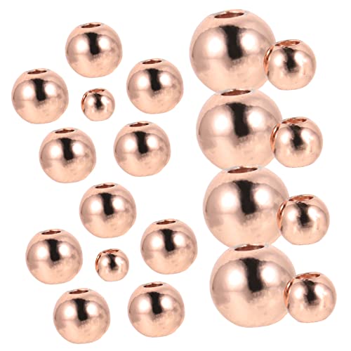 Gogogmee 200 Stück DIY Metallperlen Kupfer Spacer Perlen Leichte Armband Perlen zum Schmuck Selber Machen Roségoldfarbene Zwischenstücke für Halsketten und Armbänder von Gogogmee