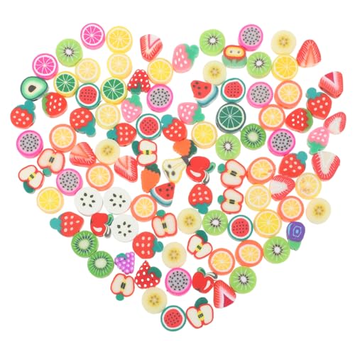 Gogogmee 200 Stück DIY Perlen Polymer Obst Charms und Lose Spacer Perlen für Schmuckherstellung für Armbänder und pro Packung von Gogogmee