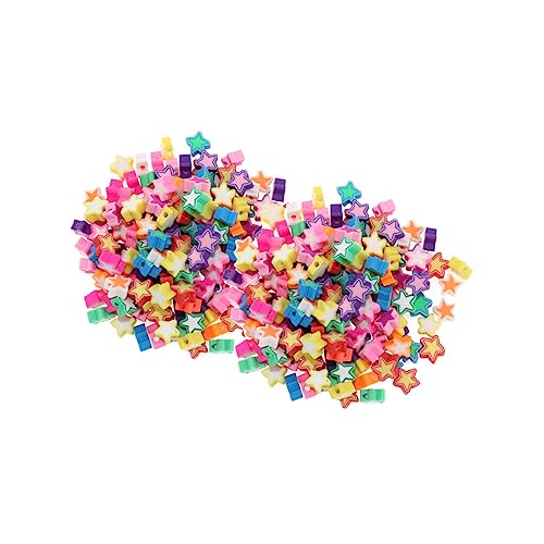 Gogogmee 200 Stück DIY Polymer Clay Perlen Bunte Fünfzackige Sternperlen für Armband Halskette Ohrringe und Bastelprojekte für Schmuckherstellung und Kreative von Gogogmee
