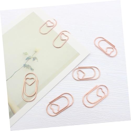 Gogogmee 200 Stück Herzförmige Büroklammern aus Metall Kleine Kreative Papierklammern für Büro Zuhause und Schule Mini Paper Clips in Roségold Praktische Dokumentenhalter Gogogmee 200 Stück Herzförmige Büroklammern aus Metall Kleine Kreative Papierklammern für Büro Zuhause und Schule Mini Paper Clips in Roségold Praktische Dokumentenhalter von Gogogmee