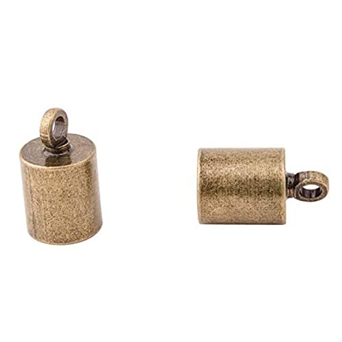 Gogogmee 200 Stück Kupferkappen für DIY Schmuck Endkappen für Leder und Schnurverschlüsse Bunte Fransen Hut Buckle für Armbänder und von Gogogmee