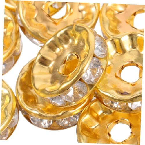 Gogogmee 200 Stück Rondelle Spacer Beads mit Glitzersteinen Farbige Schmuckperlen für DIY Armbänder Halsketten Rundes Design Faderesistent Einfach zu Verarbeiten Silber Gold Gogogmee 200 Stück Rondelle Spacer Beads mit Glitzersteinen Farbige Schmuckperlen für DIY Armbänder Halsketten Rundes Design Faderesistent Einfach zu Verarbeiten Silber Gold von Gogogmee
