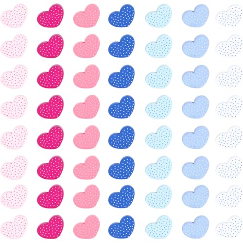 Gogogmee 200 Stück Valentinstag Holzperlen Herzen DIY Schmuck Basteln Perlen für Halskette Armband Mischfarben Zubehör für Kreative Projekte von Gogogmee