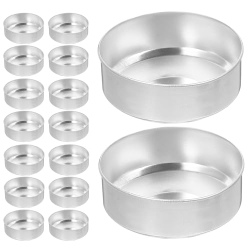 Gogogmee 200Stücke Aluminium Teelichtbehälter für DIY Kerzenherstellung Leere Kerzendosen Silber für Duftkerzen und Kleine von Gogogmee