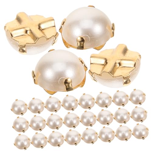 Gogogmee 200Stücke Perlen mit Goldklauen für DIY Kleidung Handgenähte Dekorationen für Modeprojekte Reichhaltiges Angebot an Glitzernden Perlen für Accessoires von Gogogmee
