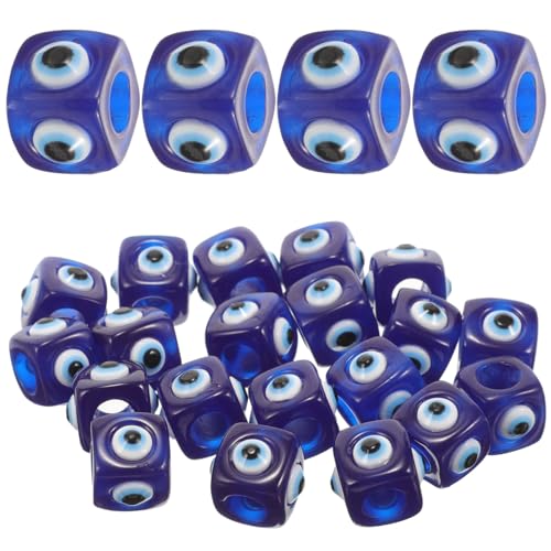 Gogogmee 20Stücke Augen Perlen Resin Augen Würfel Beads für DIY Schmuckherstellung Tiefe Blau Lose Perlen für Armbänder und Ohrringe Bastelbedarf von Gogogmee