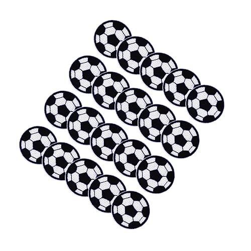 Gogogmee 20Stücke Fußball Patches zum Aufbügeln Applikationen für Kleidung Bastelmaterial für Designs von Gogogmee