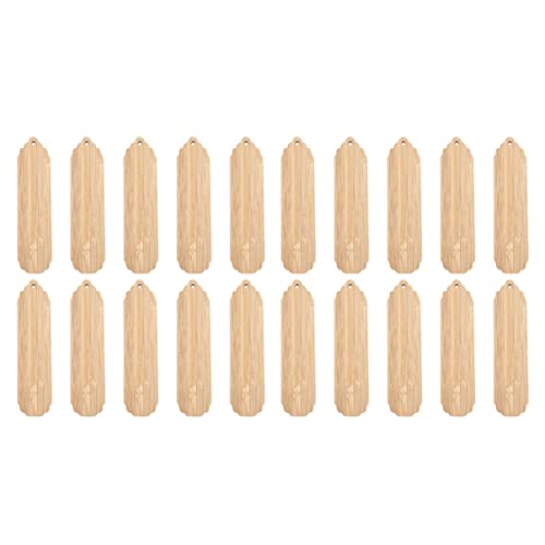 Gogogmee 20Stücke Holz Lesezeichen Blanko für DIY Bastelprojekte Kreative Handwerksmaterialien zur Individuellen Gestaltung und Dekoration von Gogogmee