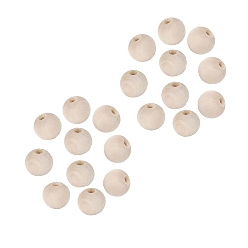Gogogmee 20Stücke Kreative Holzperlen für DIY Schmuckherstellung Runde Perlen Hellgelb für Armbänder Anhänger und Heimdekoration Gogogmee 20Stücke Kreative Holzperlen für DIY Schmuckherstellung Runde Perlen Hellgelb für Armbänder Anhänger und Heimdekoration von Gogogmee