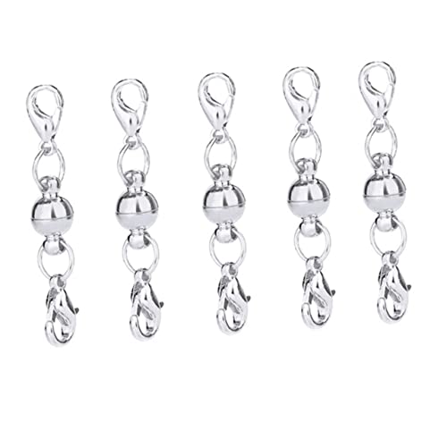 Gogogmee 20Stücke Magnetische Verschlüsse Runde Kugelverschluss für Armbänder Silber und Starke Haltekraft Einfaches Anlegen für DIY Schmuckherstellung von Gogogmee