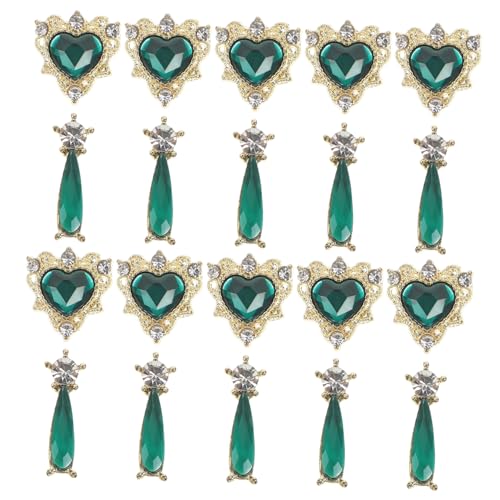 Gogogmee 20Stücke Nageldekoration Maniküre Charms mit Edelsteinen Accessoires für DIY Nail Art für Nagelkunstliebhaber und Maniküren von Gogogmee