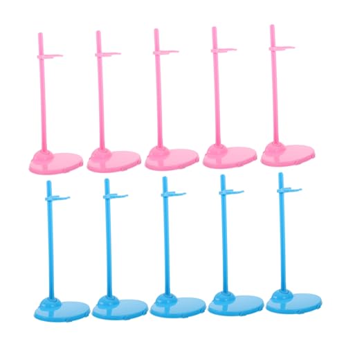 Gogogmee 20Stücke Puppenständer Stabile Unterstützung für Puppen Pinke Blaue Halter für Puppenanzeige Spielzeugständer Langlebige Kunststoffkonstruktion von Gogogmee