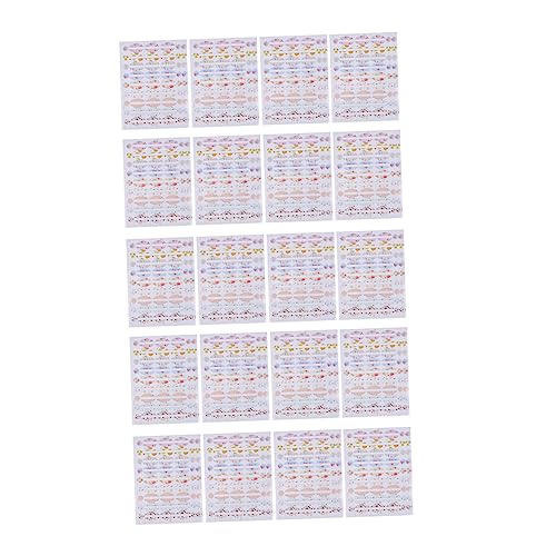 Gogogmee 20Stücke Teiliges Bunter Aufkleber für Ätherische Ölflaschen Selbstklebende Etiketten für Kosmetik und Aromatherapie für Flaschen und Vorratsbehälter von Gogogmee