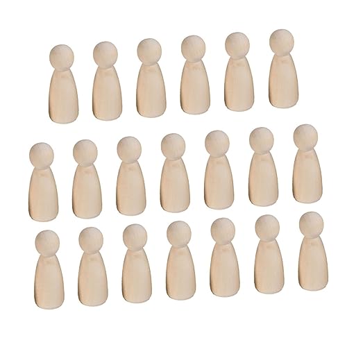 Gogogmee 20Stücke Unvollendete Holzpuppen für DIY Malen und Basteln Mädchenform für Kreative Projekte und Wohnkultur von Gogogmee