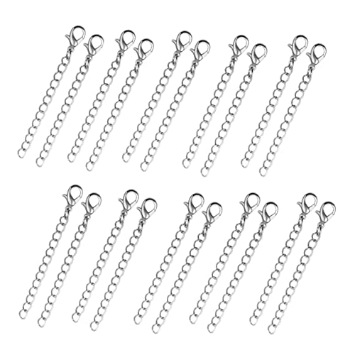 Gogogmee 20Stücke Verlängerungsketten für Armbänder Silberne Kettenverlängerer mit Verschluss zur Anpassung der Ihrer Schmuckstücke Gogogmee 20Stücke Verlängerungsketten für Armbänder Silberne Kettenverlängerer mit Verschluss zur Anpassung der Ihrer Schmuckstücke von Gogogmee