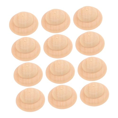 Gogogmee 20pcs Unvollendete Hölzerne Peg Puppenkappe DIY Malen Hölzerne Hut Kreative Hölzerne Dupfenhut Ornament Leer Hölzernpuppen Hut Hut Hut Hut Hut Hut Hut von Gogogmee