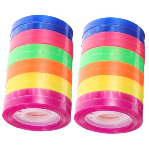Gogogmee 24 Rollen Bunte Transparente Klebebänder Washi Tape DIY Scrapbooking Kreative Papierklebebänder für Basteln Geschenkverpackung Partydekoration Starke Haftung Leicht Abreißbar von Gogogmee
