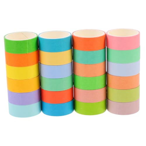 Gogogmee 24 Rollen Washi Tape Rainbow Farben Dekoratives Klebeband für DIY Scrapbooking Journal Basteln Einfach zu Kleben und Schneiden Vielseitig für Kreative Projekte Gogogmee 24 Rollen Washi Tape Rainbow Farben Dekoratives Klebeband für DIY Scrapbooking Journal Basteln Einfach zu Kleben und Schneiden Vielseitig für Kreative Projekte von Gogogmee