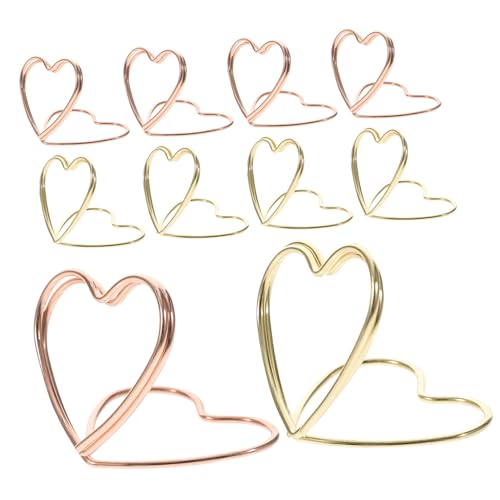 Gogogmee 24 Stück Herzförmige Büroklammern Kreative Dekorative Clips Roségold und Gold für Dokumente Notizen und DIY Projekte Praktische Bürobedarfslösung von Gogogmee
