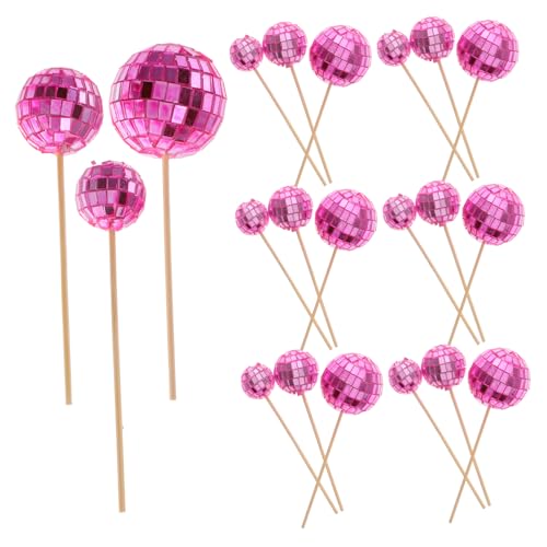 Gogogmee Stück Teiliges Disco Spiegel Kuchen Party Dekoration für Geburtstagstorten Glänzende Disco Picks für Cupcakes und Desserts Vielseitige Tortenaufsätze für Jede Feier von Gogogmee