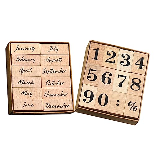 Gogogmee 24 Stück Teiliges Holzstempel mit Zarten Monats und Zahlenmotiven Multifunktionale Kleine Stempel für Scrapbooking DIY Kartenherstellung Tagebuchdekoration und Bastelprojekte Gogogmee 24 Stück Teiliges Holzstempel mit Zarten Monats und Zahlenmotiven Multifunktionale Kleine Stempel für Scrapbooking DIY Kartenherstellung Tagebuchdekoration und Bastelprojekte von Gogogmee
