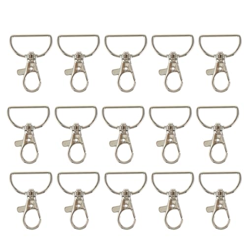 Gogogmee 24 Stück Teiliges Metall lobster snap Drehbaren Karabinerverschlüssen Schlüsselhaken für DIY Schlüsselanhänger Bastelarbeiten Hundeleinen Robuste Metallclips von Gogogmee