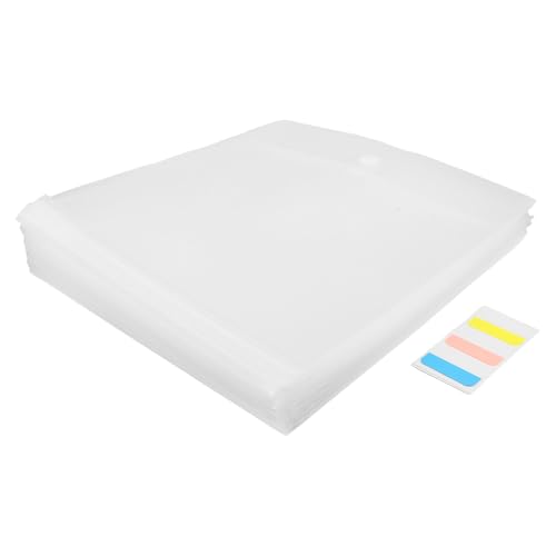 Gogogmee 24 Stück Teiliges Transparente Kunststoff-ordner mit Deckel und Verschluss Inklusive Etiketten Vielseitige Papieraufbewahrungstasche für Bastelpapier Dokumente und Scrapbooking von Gogogmee
