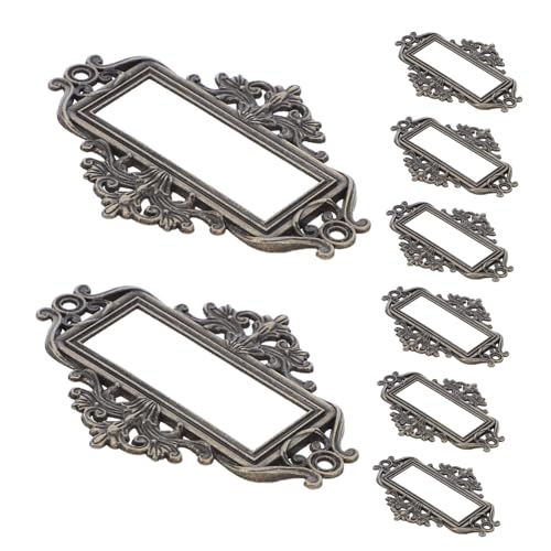 Gogogmee 24 Stück Vintage Etikettenrahmen Retro Etikettenrahmen Namenskartenhalter Für Büro Vintage Visitenkartenhalter Schranktür Kartenhalter Tag von Gogogmee