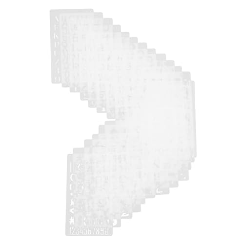 Gogogmee 24Stücke Teiliges Hohl Malerei Alphanumerische Vorlage Schablonen Set für DIY Scrapbooking und Journaling Weiße Buchstaben und Zahlen Schablonen für Kreative Projekte von Gogogmee