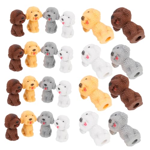 Gogogmee 24Stücke Tragbare Cartoon Radiergummis Hundedesign Lustige Mini Radiergummis für Schule und Party Schreibzubehör für Kreative Schüler von Gogogmee