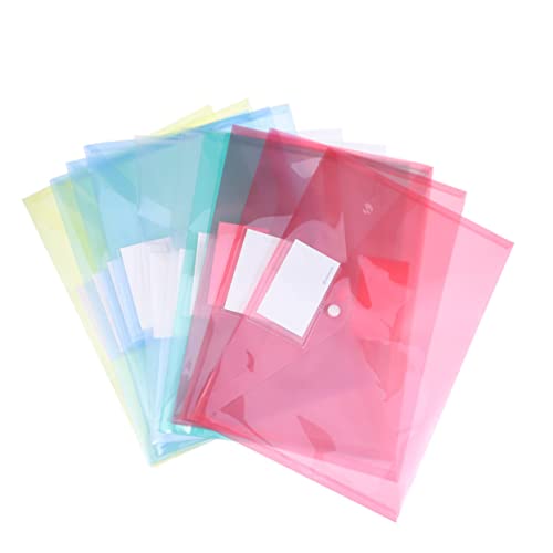 Gogogmee 25 Stück Dokumentenordner aus Transparenten Kunststoffmappen mit Druckknopfverschluss Farben Rot Gelb Grün für Büro Zuhause Organisation Wichtiger Unterlagen von Gogogmee